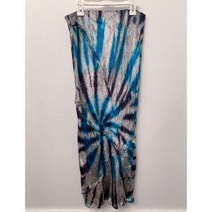 Free People velvet tie dye skirt